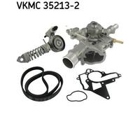 Cooling Water Pump + V-Ribbed Belt Kit SKF VKMC 35213-2 Fits Opel Vauxhall