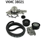 SKF VKMC 38021 Water Pump + V-Ribbed Belt Kit