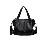 Coolives Women Hobo Shoulder Handbag with Strap Woman Crossbody Bag Women's Purse Lady Top Handle Bag Shoulder Bags in PU Leather for Ladies Mother Black