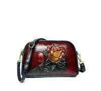 Coolives Women Small Crossbody Purse Ladies Handbag Clutches Bag in PU Leather Ethnic Mini Shoulder bag Exotic Flower Satchel bags for Mother