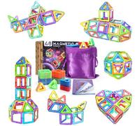 COOLJOYA Magnetic Blocks-40 PCS Magnetic Building Blocks, Construction Toys for Montessori Birthday Gifts