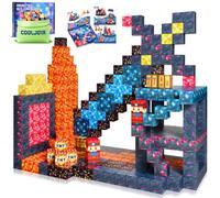 COOLJOYA Magnetic Blocks for kids Age 3+, Boys and Girls, Magnetic Building Blocks 54PCS, Stacking Construction Toys Montessori STEM Sensory Toys