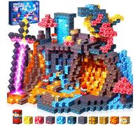 COOLJOYA Magnetic Blocks, Magnetic Building Blocks for Kids Boys Girls Aged 3 4 5 6 7 8 Years Old, Easter Gifts for Kids, Montessori STEM Toys for Toddlers Kids, Halloween Sword Lava