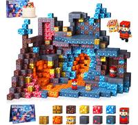 COOLJOYA Magnetic Blocks, 108PCS Magnetic Building Blocks for Kids Boys Girls Aged 3 4 5 6 7 8 Years Old, Montessori STEM Toys for Toddlers Kids, Stacking Construction Toys Bike Dinosaur Sword