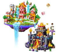 COOLJOYA Magnetic Blocks Sets, Two Boxes, Features Dual Themes: Islands and Castles