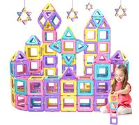 COOLJOYA Magnetic Tiles Toys for 2 3 Year Old Girls, Magnetic Building Blocks Set, Magnetic Tiles for Kids 3 4 5 6 7 Year Olds, Construction Blocks Toys for Toddlers Girls Boys (2024)