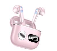 CoolJumper 2026 Ultimate Bluetooth V6.1 Earbuds, Dual LED Display, Mini In-Ear Design, Deep Punchy Bass, 48H Playtime, IP7 Waterproof, Pink