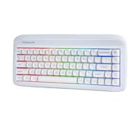 CoolKiller VIVID67 65% Aluminum Mechanical Keyboard with Piano Finish, Gasket Mount, Hot-Swappable, RGB Backlit, Tri-Mode Wireless Gaming for Windows & Mac (Sugar Pearl)