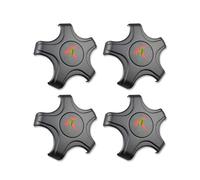 CoolKo Telsa Aero Wheels Cap Kits for Original Standard Rims Center Caps Hubcaps Cover - Tesla Model 3 (Titanium Deep Gray with Red T Logo)