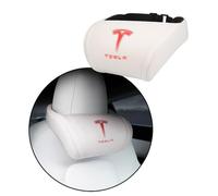 CoolKo Tesla Model S X 3 Y Car Headrest Neck Pillow Support Memory Foam Ergonomic Design Accessory for Driving Seat Fatigue Relief - 1 Piece