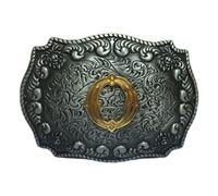 COOLLA Belt Buckle for Men- Initial Letters ABCDEFG to Z Western Rodeo Texas Cowboy Large Belt Buckles, O, 9 cm