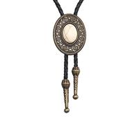 COOLLA Bolo Tie Neckties Leather Choker Necklace Vintage Turquoise Pendant for Women,Men, Metal, Turquoise