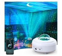 Coollamp Galaxy Light Projector for Bedroom, Rechargeable Sensory Lights with 8 Lamp Modes + 5.0 HiFi Bluetooth Speaker, Northern Star Projector Night Light, Gift for Kids Teen Boy Girl (Room Decor)