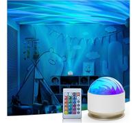 Coollamp Northern Lights Aurora Projector Light, 16 Colors Lighting Galaxy Sensory Lights, Remote Kids Night Light, Dimmable Mood Lighting with Memory Function for Playroom Bedroom Teen Girl Gift