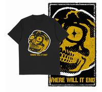 Coolmind X0104 Flaming Skull Tee 100% Cotton Exclusive Graphic Men Tshirt Big Si