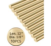 Coolneon Brass Rods 1/8 x 12",10PCS,Knife Handle Material,Knife Handle Pins,Brass Round Stock,Knife Pins,Brass Pins for Knife Handles Scales,for Hardware,Novelty,DIY,Hobby,Model Car Plane Boat Ship.