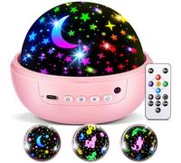 COOLNIGHT Unicorn Mermaid Star Projector for Kids, 3 Films & 93 Effects, Remote & 3 Timers, 360° Quiet Rotation, Pink, Plastic, Multicolor, Night Light Projector