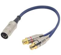 CoolNovelties 5 Pin DIN to 2 x RCA Phono Sockets Interconnect Cable for Naim/Quad