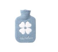 Coolon Hot Water Bottle with Cover, 1000ML Small, Blue, 2-in-1 Hot & Cold Compress, Reusable, Great Gift for Women, Seniors & Children