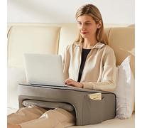 cooloo8 Reading Lap Pillow, Lap Desk Pillow for Bed, Laptop Arm Rest Pillow for arms for Reading, Working in Bed Couch(Grey)
