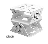 Coolotic CCTV Security Camera Universal Pole Mounting Mount Bracket Adapter for PTZ Dome Surveillance Camera (3D Ivory Mount)