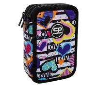 CoolPack Diary School Pencil Case 3 Tier 44 Pieces Filled Polyester Zipper Handles 20 x 12.5 x 6 cm Multicoloured