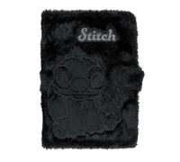 CoolPack Disney Stitch Fluffy Notebook A5 Plush Cover 80 Pages Writing Book for School and Leisure (Black)