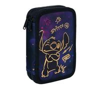CoolPack Disney Stitch Gold Jumper Pencil Case - Filled Case with 2 Compartments