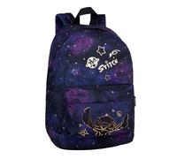 CoolPack Disney Stitch School Backpack, Galaxy Design with Gold Cross Motif, Black/Blue/Purple, 17 Litres, Lightweight and Robust, Leisure and School Backpack