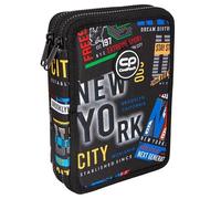 CoolPack F077673, Jumper XL Big City School Pencil Case, Multi-Colour