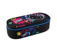 CoolPack Hello Kitty Campus Case Box - Hello Kitty Pencil Case with Divider Flap - Zip Closure - Graffiti Design