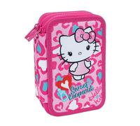 CoolPack Hello Kitty Jumper 3 - School Case with 3 Compartments - Filled Pencil Case by Hello Kitty Sweet Leopard