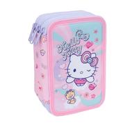 CoolPack Hello Kitty School Pencil Case Jumper 3 - Filled Case with 3 Compartments - Pink Case