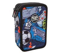 CoolPack XXL Pencil Case 3 Compartment School Pencil Case Triple Pencil Case Pencil Case for Girls Boys Pencil Case 44 Pieces Filled Pencil Case 3-Tier Hobby, Multicoloured, pencil case