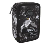 CoolPack XXL Pencil Case 3 Compartments School Pencil Case Triple Pencil Case Pencil Case for Girls Boys Pencil Case 44 Pieces Filled Pencil Case 3-Tier Cosmonaut, Multicoloured, pencil case