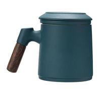 Coolpei Steeping Tea Cups Mug with Infuser and Lid Ceramic Hot Tea Cup Vintage Coffee Cups 13.5 Ounce Water Cup With Strainer Official Business Cup Personalized Gifts