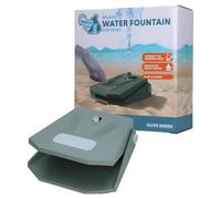 CoolPets Water Fountain Splash Olive Green 9,8x23,2cm Foot Pedal Garden Use