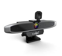 COOLPO Video Conference Camera 4K Webcam, Smart Gesture-Control Focus, AI Auto-framing w/ 110° FoV, Noise Reduction & Echo Cancellation 6 Microphones, for Video Conferencing Streaming, w/Cover