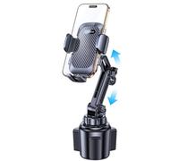 Coolpow Car Phone Holder Cup Holder Phone Mount for Car【360° Rotatable】Universal Adjustable Arm Car Cup Holder Phone Mount - Compatible with for Truck Golf Cart iPhone Galaxy and All 4"-7" Smartphones