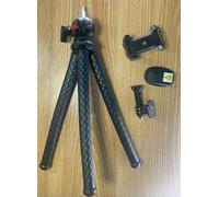 Coolpow Tripod for iPhone - 3 in 1 phone tripod flexible with Wireless Remote & Action Camera Adapter - phone camera stand for video recording Selfie Compatible with iPhone 17-12 Series/galaxy, Go Pro