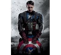 CoolPrintsUK Captain America Poster Borderless Vibrant Premium Glossy Movie Poster Various Sizes (A2 Size 23.4 x 16.5 Inch / 594 x 420 mm)