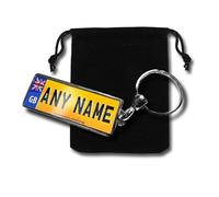 Coolrideplates Double Sided Personalised Number Plate - Licence Plate Keychain - Custom Mini Car Plate Keyring with Name - Ideal for New Car Owners or Just Passed Driving Test Gift