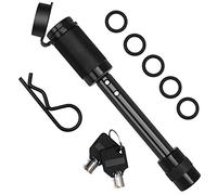 Coolrunner Trailer Hitch Lock Pin Set, 5/8" Extra Long Black Locking Hitch Pin, Heavy Duty Tow Hitch Receiver Lock with Anti-Rattle, Keys, Rubber Cap(5/8" Not Keyed Alike)
