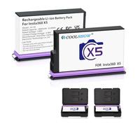 COOLSHOW 360 X5 Battery 2800mAh 2 Packs with Protection Case Cold Weather Suitable Compatible with Insta360 X5 Camera(2 Battery)