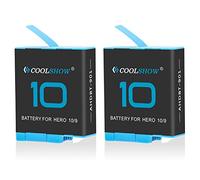 COOLSHOW Hero 10/11/12/9 Battery Replacement 2 Packs Compatible with GoPro Hero 12 Black,HERO11 Black,HERO10 Black,HERO9 Black