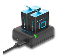 COOLSHOW hero 10 Battery Replacement 2 Packs and Dual USB Charger Compatible with GoPro black Hero 12/11/10/9