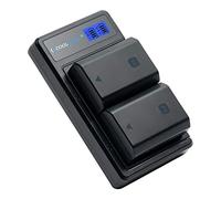 COOLSHOW NP-FZ100 Battery Replacement 2 Pack and FZ100 Battery Dual LCD Charger Compatible With Sony Alpha 9,A9,Alpha 9R A9R 9S, BC-QZ1,A7Riii,A7R3,sony a7iii Battery,a7R IV Digital Camera