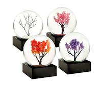 CoolSnowGlobes Four Seasons Winter Spring Summer Autumn Set of Four Mini Cool Snow Globes