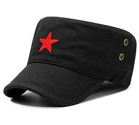 COOLSOME Vintage Fatigue Red Star Mao Army Military Hat - - One size