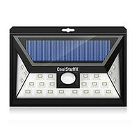 Coolstuffx 24 LED Motion Sensor Solar Security Lights. Waterproof, Sensitive Wide Angle Sensor, Ultra Bright LED, Smart Lighting Modes, Security for Gardens, Driveway, Yard, Front Door (Pack of 1)